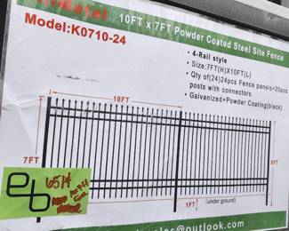 Unused 10ft x 7ft Powder Coated Steel Site Fence (Galvanized) | Damaged from panel see photos