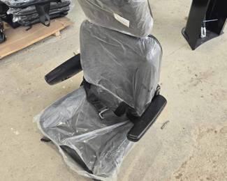 Unused Luxury Universal Equipment Seat with Safety Seat Belt, Arm Rest, Adjustable Tilt and Headrest