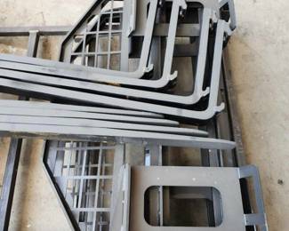 Unused Skid Steer Forklift Fork Extensions with Mounting Frame