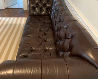 Chesterfield leather couch - different angle.