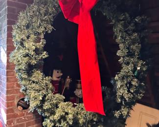 Indoor/outdoor wreath with lights - $5. Located in Ridgewood NJ.