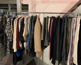 Women's clothing in various sizes from 4 to 16 and XS to XL.