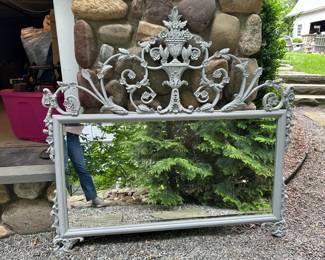 Mirror 4 feet tall at the highest point in the middle x 4.2 feet wide - $25 - located in Ridgewood NJ