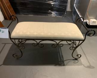 Bench with metal frame $20