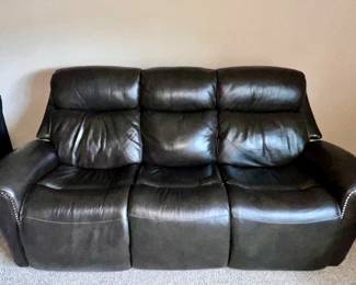 FlexSteel leather double power reclining sofa