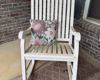 #56 Set of 2 white rocking chairs $80.00