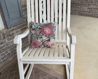 #56 Set of 2 white rocking chairs $80.00
