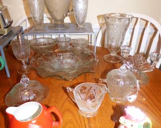 Iris & Herringbone Glass ware (See next Pic)