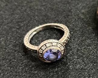 Nice Tanzanite stone in sterling setting