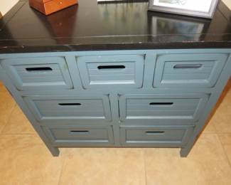 Blue/Black Top Chest of Drawers