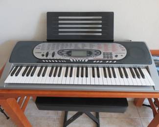 Casio Keyboard with Bench, Console Foyer Table