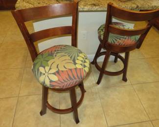 Pair Swivel Bar Stools