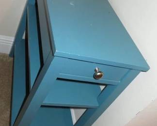 Teal Blue 3 Tier Side Table