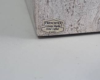 Frenchtex Genuine marble hand crafted in Mexico trash can