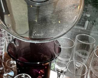 Lenox crystal champagne flutes