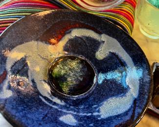 Earthware Glazed with crystals