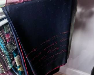 navy/red scarf