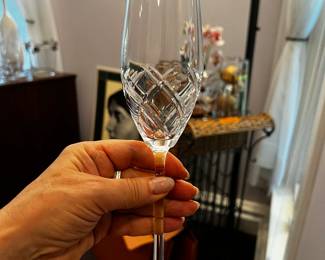 Lenox crystal champagne flutes