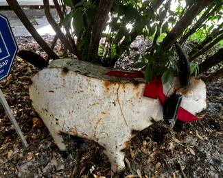 Vintage Metal outdoor sculpture Goat