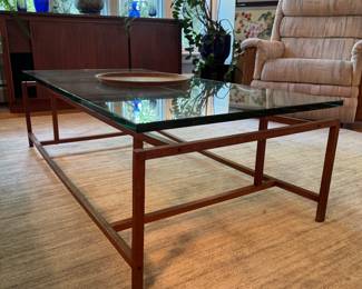 Rosewood and Glass Coffee Table by Henning Norgaard for Komfort of Denmark 1965