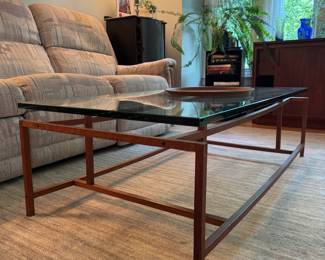 Rosewood and Glass Coffee Table by Henning Norgaard for Komfort of Denmark 1965