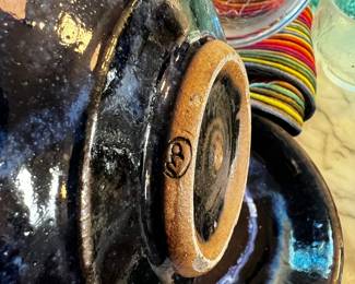 Earthware Glazed with crystals