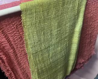 green linen scarf