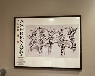'Ashkenazy's Birches' by Wendy Kindred Poster dedicated to pianist Ashkenazy Vladimir