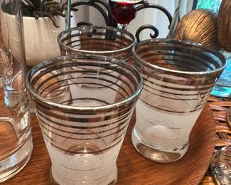 Gold rim liquer glass