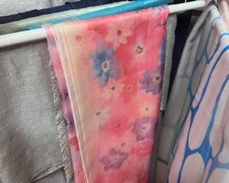 multicolor floral pattern scarf