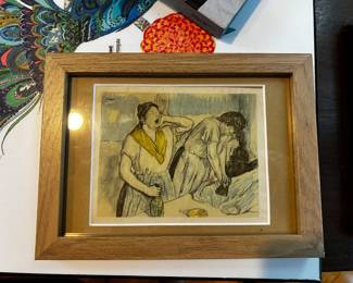 Framed postcard