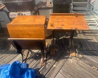 Vintage school desks