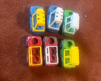 Six metal tootsie toys