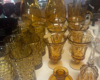 Beautiful Amber drinking glasses