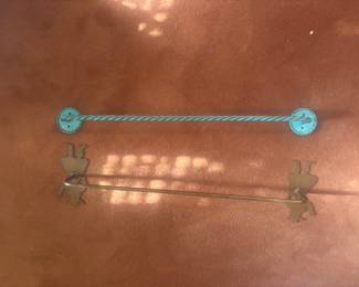 2 western decor towel racks