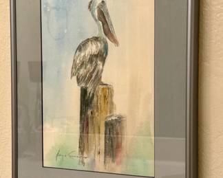 Margie Cunningham Pelican watercolor