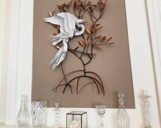 Large copper metal art sculpture