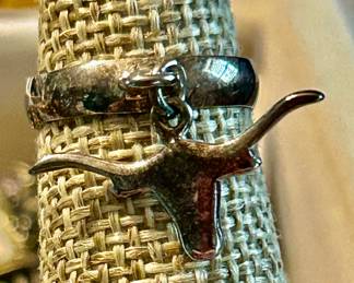 sterling longhorn ring