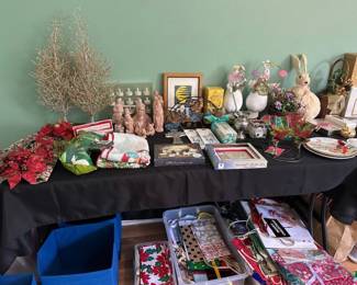 room full of Holiday decor