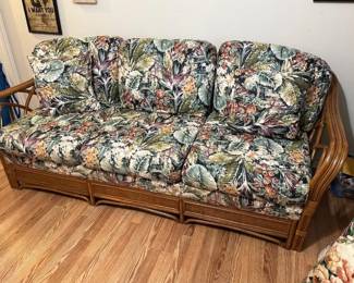 Queen rattan sofa sleeper