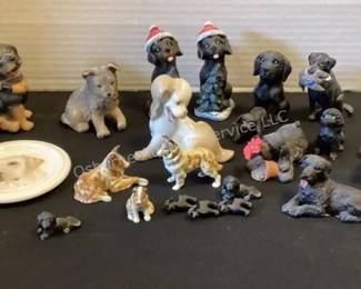 Miniature dog figurines
