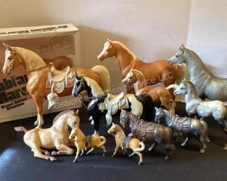 Vintage plastic horse collection