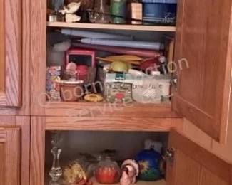 Cupboards of candles & candle holders
