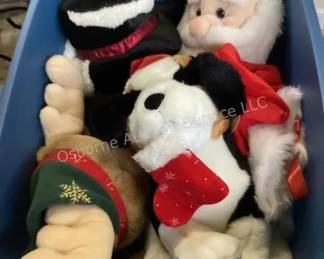 Tote of Christmas plush
