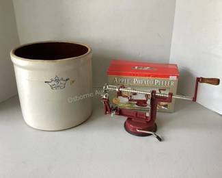 2 gallon crock & peeler