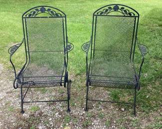 Iron patio chairs