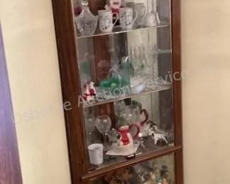 Several curio cabinets