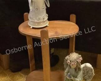 Angel decor & wood stand