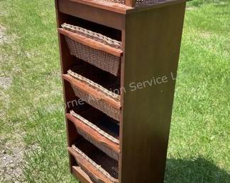 Rolling cart with baskets