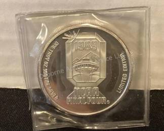1989 NCAA Troy Ounce Silver Medallion/Coin